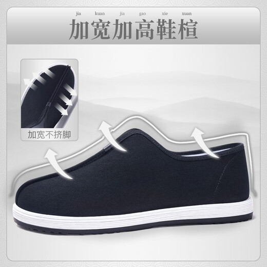 Shiju printemps et automne chaussures en tissu traditionnel hommes chaussures paresseuses rétro vieil homme grand-père d'âge moyen et de papa âgée