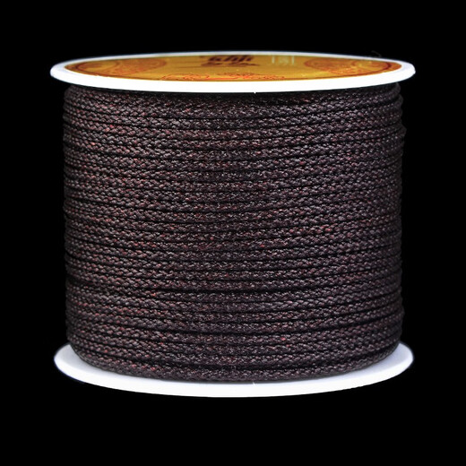 Vina Silk Play Thread Bracelet String 108 Buddha Beads Thread Handmade Braided Thread Threading Beads Thread Bracelet Bead Thread Wei-Mambo Rope 1.0 (Brown)/Roll