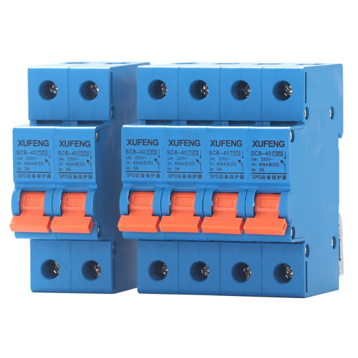 SPD surge backup protector front switch 4P 40KA surge breaker lightning protection SCB 2P/80kA