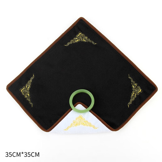 Pei Linkai black and white double-sided jewelry display cloth double-sided velvet counter jewelry jade jade viewing cloth cultural play display doily 35cm*35cm