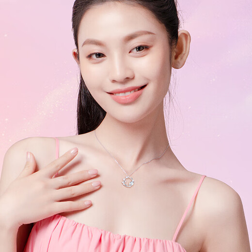 Fanci Fan Qi Lianlian Planet Necklace Female Silver Planet Pendant Light Luxury High-end Gift Birthday Gift for Girlfriend