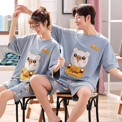 Mobeihai pareja pijama para mujeres en el verano dibujos animados de manga corta lindo verano para hombres de tallas para hombres de tallas para el hogar de tallas de tallas