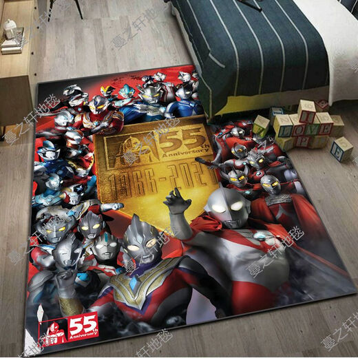 Chuangjingyi wählt Ultraman Side Teppich Schlafzimmer Cartoon Kinderanimation Wohnzimmer Baby Krabbelmatte Waschbar Ultraman 11 (vertikale Version) Breite 1,2 Meter x Länge 1,8 Meter