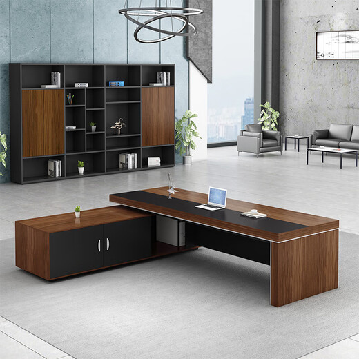 Jiahang Boss Desk President Desk Desk Simple Modern Manager Desk Supervisor Office Desk and Chair Combination Executive Desk 2.0 Meter Boss Desk + Chair