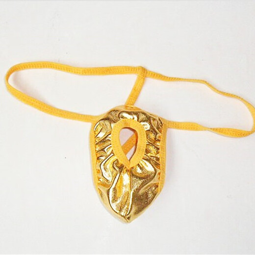 Open hole T-string men's underwear breathable stretch mid-waist T-string pants One size fits all 160Jin Jin equals 0.5kg Inside Silver One size fits all