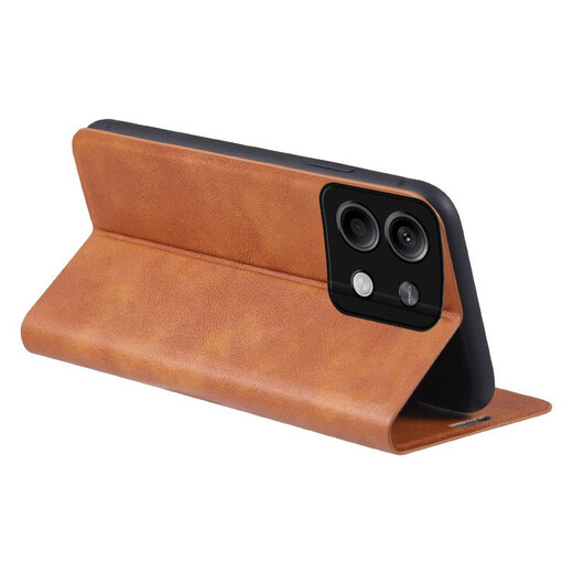 Peno Xiaomi Redmi Note13Pro Protective Cover Redmi Phone Case Ultra-thin Standable Flip-top Leather Case Men's and Women's Lens All-inclusive Anti-fall Soft Case Magnetic Leather Case Jazz Black Redmi Note13pro