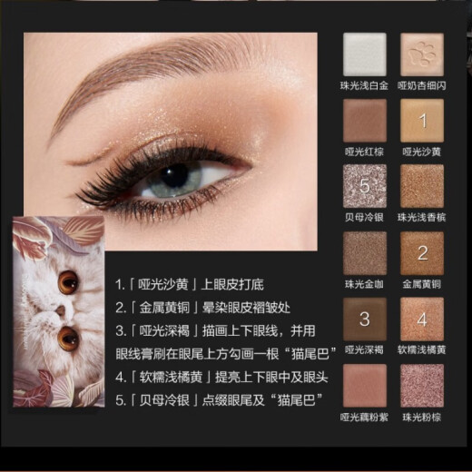 Perfect Diary (PERFECTDIARY) Explorer Twelve Color Animal Eyeshadow Cat Piglet Versatile Mother's Day 520 Valentine's Day Gift Birthday Girlfriend [HOT] Cat (Earth Color Palette)