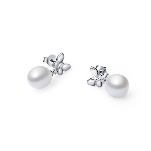 Chow Tai Fook Bow 925 Silver Pearl Stud Earrings AQ32612