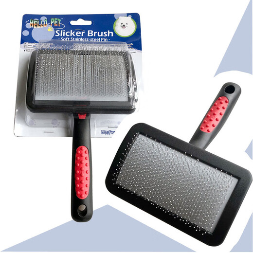 Chuanji cat pain-free comb, dog comb, pet hair pulling and knot opening beauty fluffy needle comb NHP125 (with magic beads soft needle-L size)