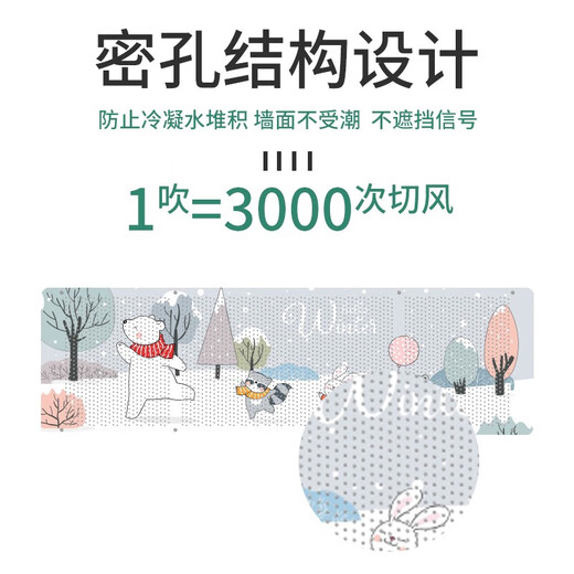 Baifei air conditioner windshield anti-direct blowing air-conditioning outlet baffle confinement wall-mounted universal installation-free wind guide curtain cover Tuya Rabbit upgraded front-mounted hanging universal 90*27*0.03cm