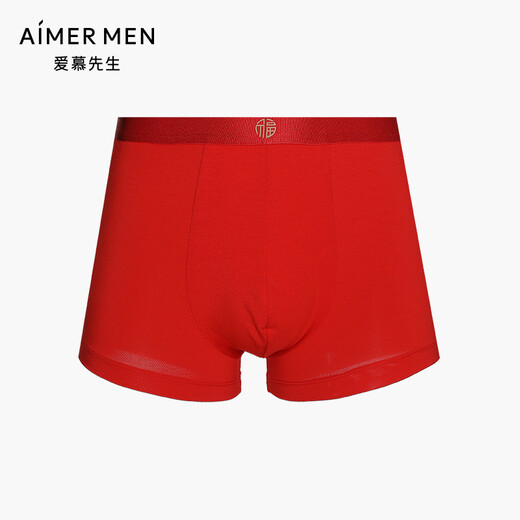 
Mr. Aimu underwear men's underwear red zodiac year concept pants modal waist mid-waist boxer pants NS23D681 big red 170