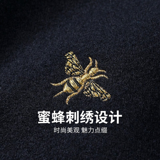 Dances with Wolves Lined Wool Jacket Men's 2025 Autumn and Winter Men's Outerwear Gold Embroidered Baseball Uniform Men's 13E Dark Blue-1372 S (165)