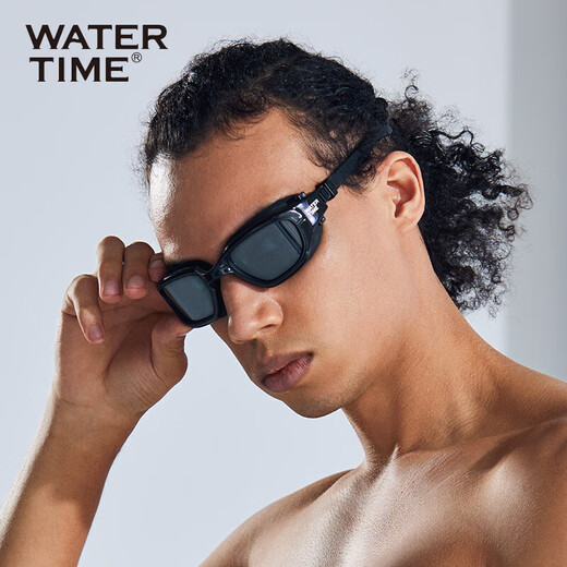 WATERTIME/Shuichuan swimming goggles myopia anti-fog high-definition large-frame swimming goggles for men and women professional training swimming goggles black