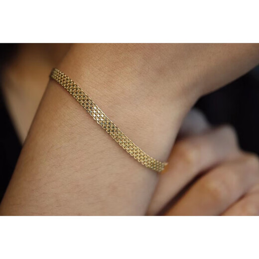 Guanpuge Fat Donglai same style 18K gold lace bracelet Dubai imported technology anklet clavicle chain chain Dubai style necklace 40 cm