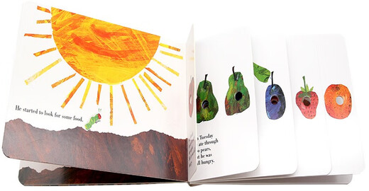 好饿的毛毛虫 The Very Hungry Caterpillar 英文原版绘本 纸板书 廖彩杏书单 儿童早教启蒙英语读物纸板洞洞书 艾瑞卡尔爷爷