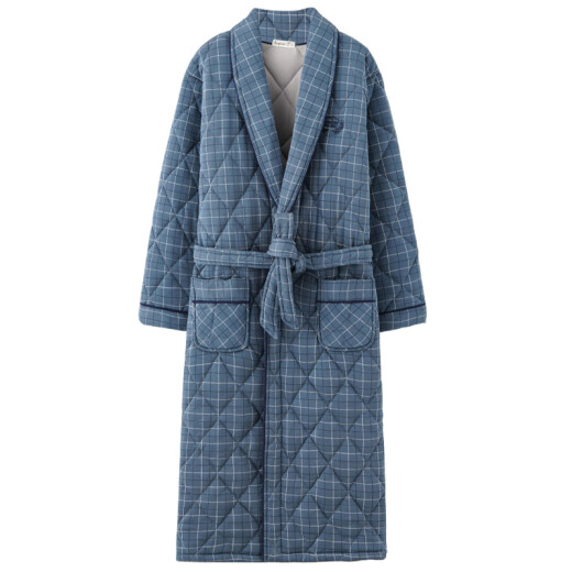 Yamulan Invierno 100 Coderero de algodón Basca de baño Batrocarril Pajamas engrosado de algodón de algodón puro Algodón largo Long Plus Sally Men's Estilo A1049-Tres en espesor de algodón de algodón engrosado de algodón interior y exterior 175 (XL)