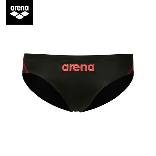 阿瑞娜（arena）男士泳裤三角健身高分子聚氨酯面料抗氯专业竞速竞赛游泳裤  黑色/红色非运动员建议选大1-2码 M