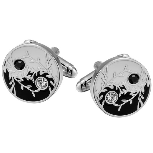 KFLK中国风金穗太极袖扣男士衬衫袖钉法式高档轻奢新中式国潮袖口扣 金色