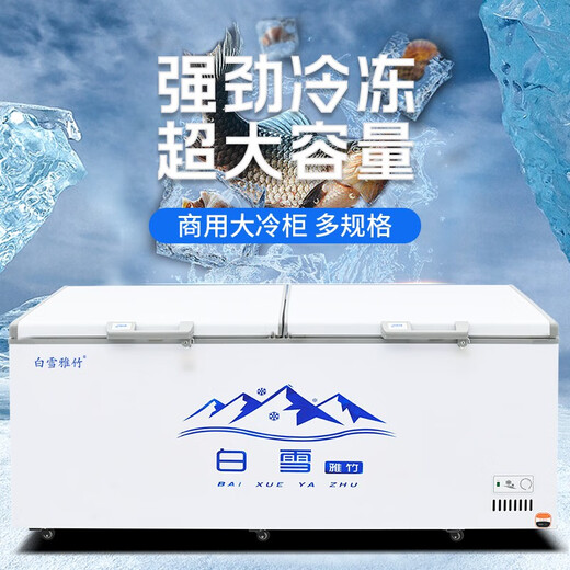 白雪雅竹冰柜商用大容量全冷冻大型冰柜家用冷藏冷冻两用卧式冷柜展示柜 788单温【经济款】1700x690x850