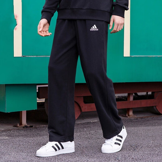 阿迪达斯 （adidas）运动裤男裤春夏新款户外裤子健身训练跑步休闲裤潮透气舒适束脚裤 GK9273-偏小一码/柔软直筒裤 S (175/76A)