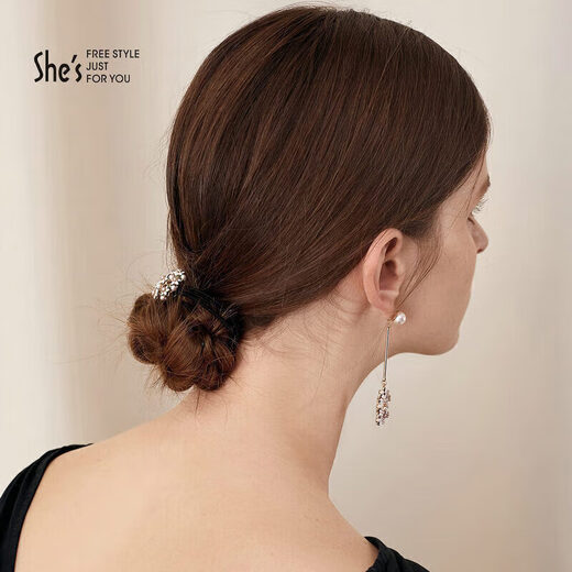 She s Akiko Gardenia flower contrast color dripping oil rubber band hair rope small fresh hair circle headband birthday gift for girlfriend