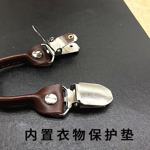 Wenting strap men's trousers overall belt Y-shaped 6-clip formal business suspender belt strap clip men black 6-clip gift clip gift box
