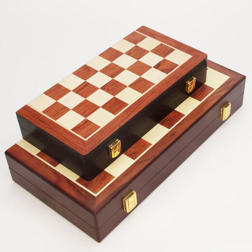Sangshu Metall-Schach-Set Holzklapper Schachbrett Kinder Bildungswettbewerb Spezial High-End-Schachschach Gold + Bright Color 6625 (klein) König der Höhe 6,7 cm