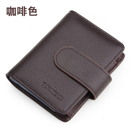 Ovankati bolso para tarjetas bancarias de cuero genuino, tarjetero para hombre, bolsa de identificación de gran capacidad, bolsa de almacenamiento con ranuras para múltiples tarjetas, tarjetero para mujer, tarjetero negro