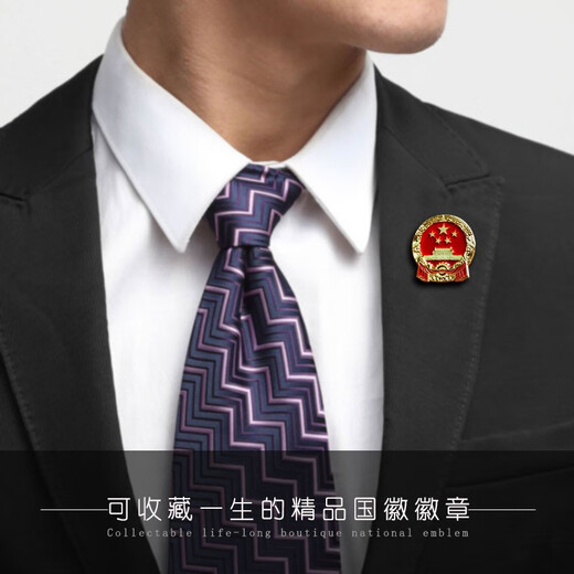 Taiwan Art New Version China Badge National Emblem Brooch Customized Brooch Brooch Badge Commemorative Collection Patriotic Medal Suit Accessories New Version National Emblem Card Buckle (2 Pack)