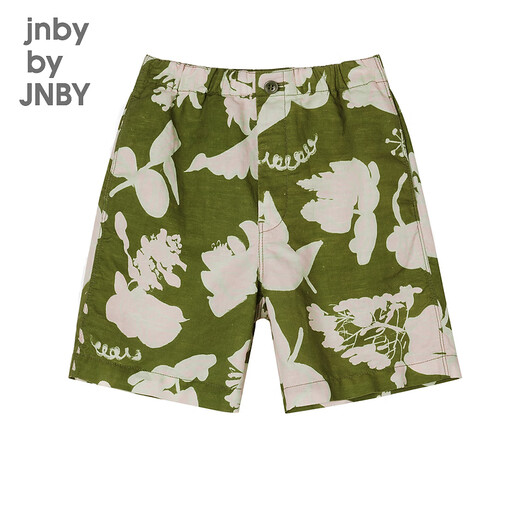 jnby by JNBY Jiangnan cloth children's clothing shorts summer colorful print cute casual cotton linen men and women children 1N6E13790 904 mixed pink green 130 cm