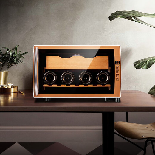 Kelong Intelligent Constant Temperature Moisturizing Cedar Wood Naked Home Living Room Home Small Cigar Cabinet Red Wine Cabinet 25C Golden Red Wine Style