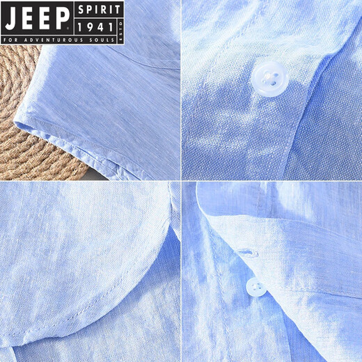 JEEP SPIRIT夏季纯色亚麻马甲背心男士青年休闲无袖复古水洗麻料透气常规纽扣 黑色 XL 建议130-145斤
