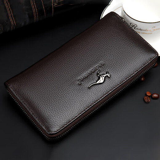 SAQUE SAQI KANGAROO (SAQIDISHU) Portefeuille pour hommes longs Business Business Businet Zipper Embrayage Drive de licence de permis de conduct