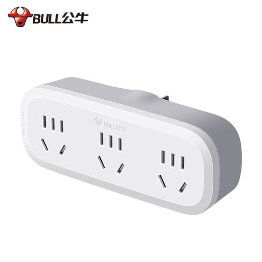 Bull socket converter plug wireless plug strip usb multi-function socket/one-turn multi-protection door/extension converter/suitable for bedroom and kitchen one-turn three|no switch 9330