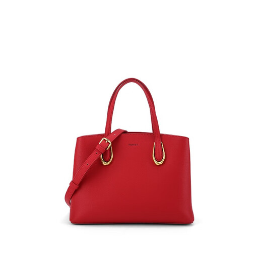 Honggu (Hongu) Bag Damen New Cowhide Handtasche Mode One-Shoulder Crossbody Tasche Hochzeitstasche Chinesisches Valentinstag Geschenk Big Red