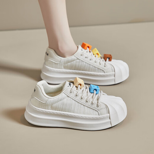 Supnba21 square building blocks beaded trend sneakers spring and summer new couple mesh breathable versatile casual shoes off-white 35