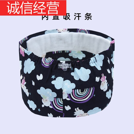 纯棉手术帽女包头帽护士帽男医生工作帽麻醉科印花帽松紧款 K753 粉色天使 可调节