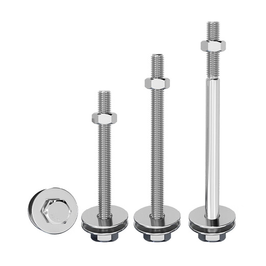 Fengji 304 stainless steel external hexagonal wall screw and nut set complete accessories screw extension bolt to threaded screw M4*60 10 sets