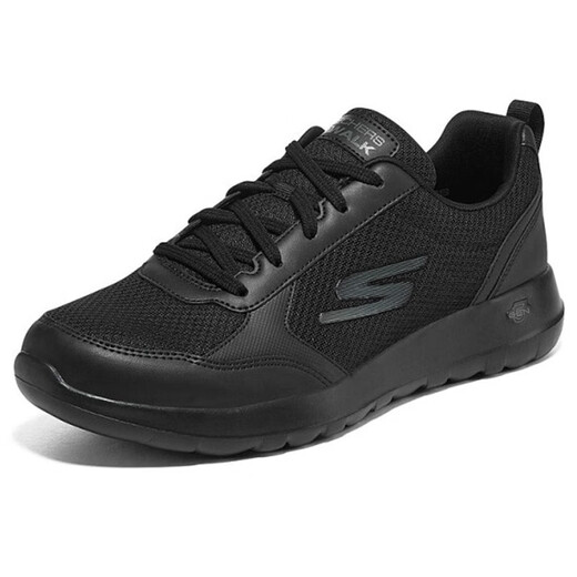 斯凯奇（Skechers）男鞋夏季2025新款运动鞋轻便网面休闲鞋黑色透气软底中老年老人鞋 216166-BBK 40