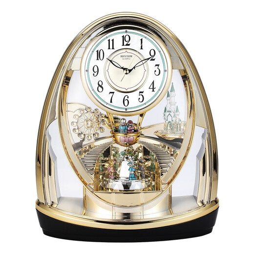 RHYTHM clock living room modern table clock creative silent desk clock bedroom bedside clock decorative watch 31cm 4SG725WR18