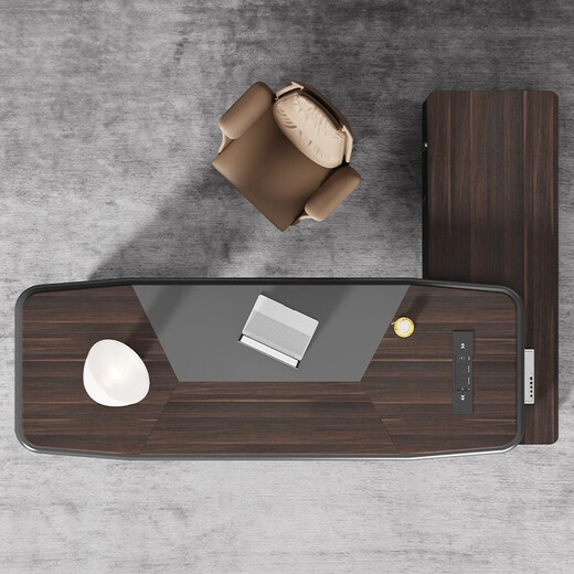 Shengyan boss desk light luxury office desk and chair combination simple modern executive desk executive president manager desk office furniture 2.4 meters boss table + boss chair