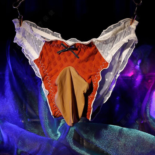 Long Night Men's Sexy Transparent Mesh Oil Gloss J Set Sexy Low Waist Briefs Large Size Aircraft Lace Briefs Sexy Men's Underwear See-through Thong White XL Size (Open) 130--170Jin Jin is equal to 0.5 kg