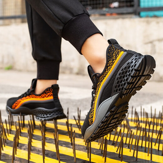Nouvelles chaussures de protection contre le travail anti-statique Baidun pour hommes épaissis de tête en acier à semelle douce et anti-odeurs en acier de la tête anti-odor travail de sécurité de sécurité pétrochimique Chaussures 702 gris noir [anti-schash et anti-smashing] 41 41