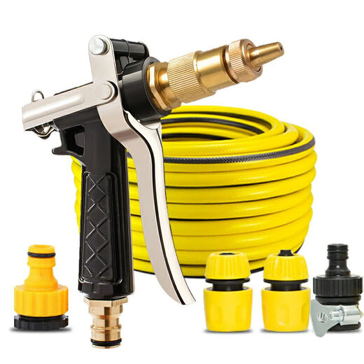 Liangxing high pressure car wash water gun household watering flower car wash artifact car flushing tool nozzle water pipe hose car water gun + 4 connectors (none)