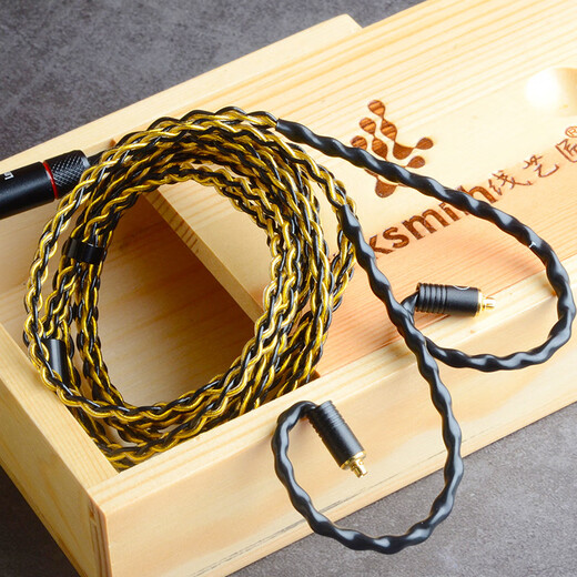 线艺匠榭兰图二代4.4平衡线IE300升级线0.78AKG5005舒尔846耳机线mmcx镀金银线材 3.5mm 弯型插头  一般手机*电脑适用插头 AKG N5005/N40/N30