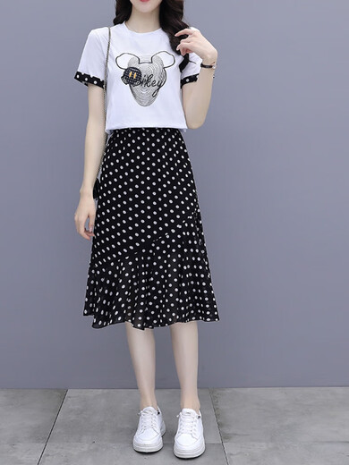 Robe gochiei en mousseline d'été 2025 costume dames nouveau tempérament de style déesse small man m (suggéré 95-105jin [Jin est égal à 0,5 kg]))