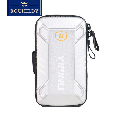 ROUHILDY running mobile phone arm bag outdoor sports equipment men and women wrist bag arm cover anti-fall outdoor mobile phone bag waterproof fitness silver