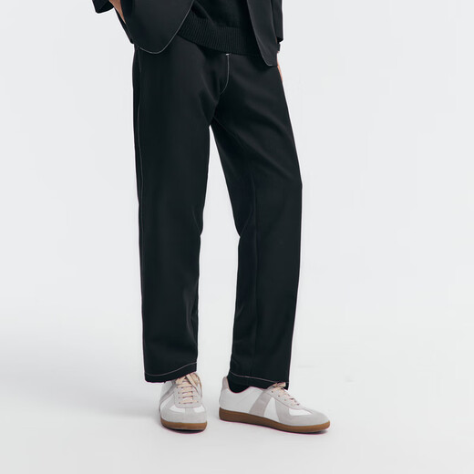 PEACEBIRD Men's Topstitch Suit Suit Men's Casual Suit Casual Jacket Suit Pants (Straight) S