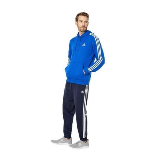 Adidas (adidas) men's pants sweatpants jogging pants straight pants knitted trousers three-bar training pants spring and autumn 9192828 Black/Black black L (suitable for waist circumference 89-96cm)