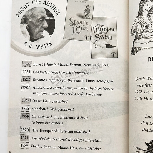 Livres d'anglais originaux Charlotte's Web Original English Readings Novel Livres de roman anglais 680L Littérature étrangère pour enfants Newbery Award Ebwhite